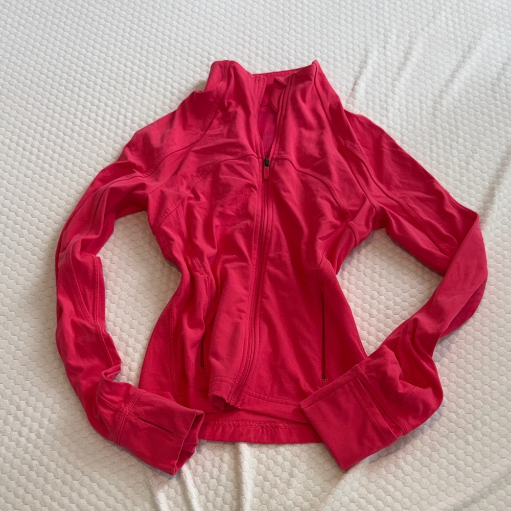 Pink Zip-Up LuluLemon Cropped Athletic Jacket Align